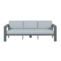 Sardinia Aluminum Frame Outdoor Sofa - Gray Cushions