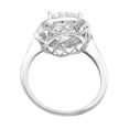 thumbnail image 5 of Halo Pear Teardrop Bridal Ring Round CZ 925 Sterling Silver Size 5, 5 of 6