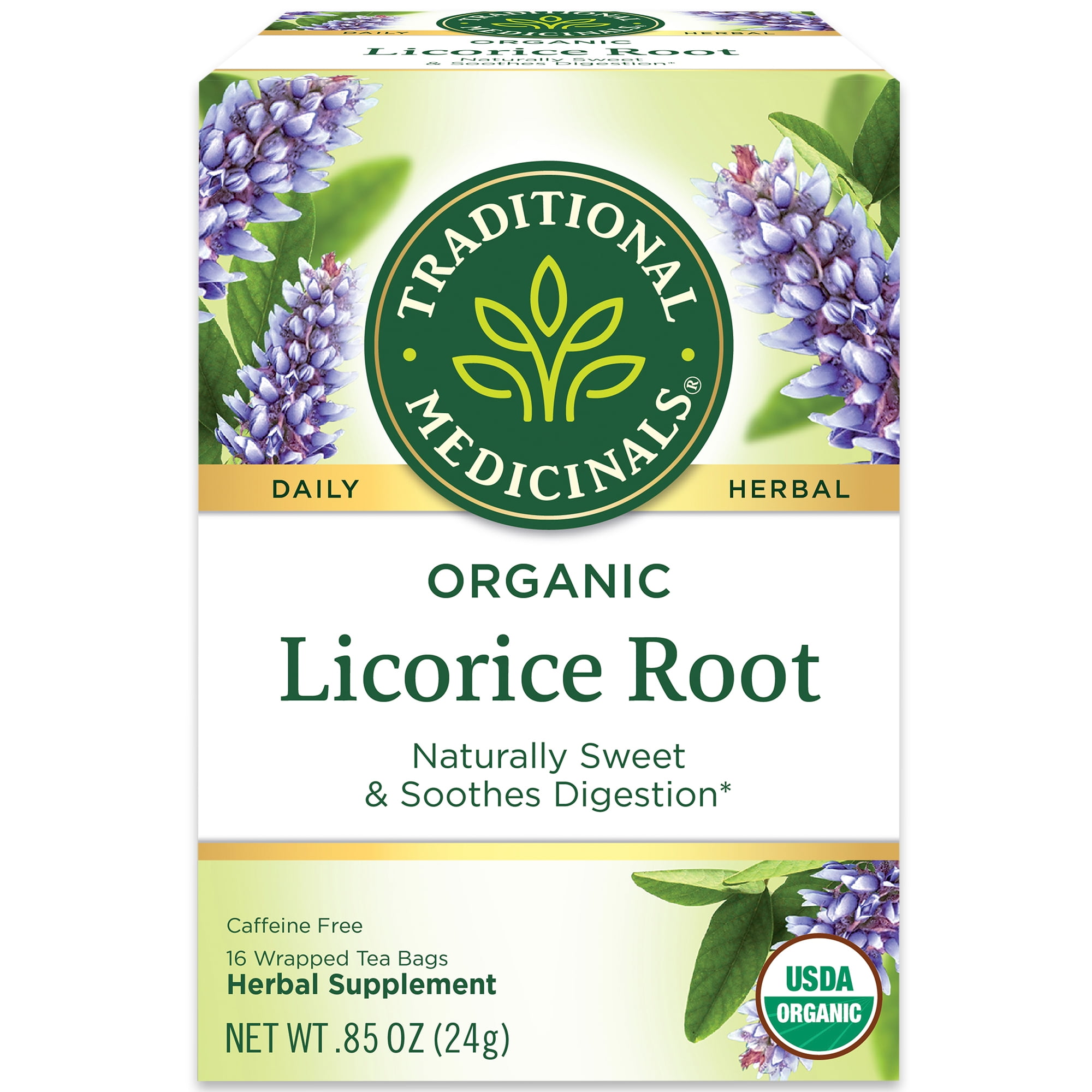 Traditional Medicinals Tea, Organic Licorice Root, Tea Bags, 16 Ct