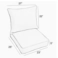 thumbnail image 3 of Blue Indoor/Outdoor Deep Seating Pillow and Cushion Set, Corded, 3 of 4