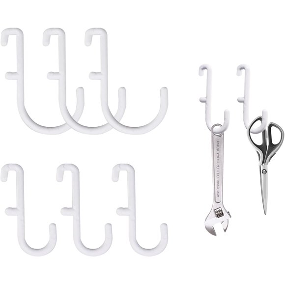 shiyou-8Pack Pegboard Hooks Kit Peg Hooks Assortment, Keys Jewelry Utensils Hanging Organizer, Easy to Attach and Move -Compatible with IKEA Skadis Pegboard(3pcs S + 5pcs M)