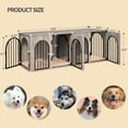 thumbnail image 5 of Hzuaneri 71" Dog Crate Furniture for 2 Dogs, Heavy Duty Wooden Kennel for Medium Large Dogs with Divider,Greige Black, 5 of 10