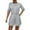 Gray, variant on Kaemgyyd Women's Summer Rompers Comfy Crew Neck High Waist Shorts Jumpsuit Casual Loose One-Piece Outfits with Pockets
