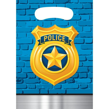 Creative Converting Police Party Favor Bags, 8 ct