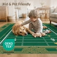 thumbnail image 4 of ODIKA 8'x10' Washable Area Rug Durable, Non-Slip Gridiron Field With Interlocking Star Motif Border Texas Football Refined for Living Room, Under Sectional, Family, 4 of 7