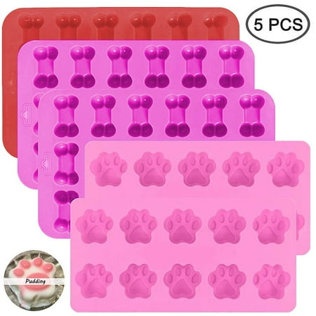 

5 Pcs Silicone Chocolate Candy Molds Non-stick Baking Molds