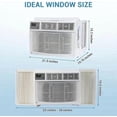 thumbnail image 6 of 12,000-BTU Window Air Conditioner, Smart WiFi Control, Window AC for Rooms Up to 550 Sq. ft, Fixed-Frequency Cooling with Multiple Modes, Energy-Saving Features and Easy Window Installation, 6 of 9