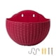 thumbnail image 1 of Red Wall Planter Wall-Mounted Planter Semi-Circular Fence Planter with Drain and Hooks Wall-Mounted Planter, 1 of 5