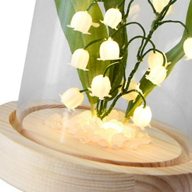Lily of The Valley Flowers Night Light DIY Battery Operated Dome