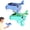 Blue+green, variant on Dinosaur Foam Glider Launcher Toy, 8-Inch Foam Plane with Catapult for Long-Distance Outdoor Flights, Lightweight and Easy to Launch, Perfect for Backyard Fun