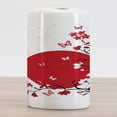 thumbnail image 2 of Japanese Ceramic Toothbrush Holder, Japanese Culture Inspired Art Cherry Blossom Sakura Tree Eastern, Decorative Versatile Countertop for Bathroom, 4.5" X 2.7", Vermilion Black White, 2 of 4