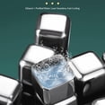 thumbnail image 5 of Stainless Steel Ice Cubes Reusable Ice Cubes with Ice Tongs Used for Cooling Whiskey, Beverage and Physical Cooling (Size : 4 pcs), 5 of 5