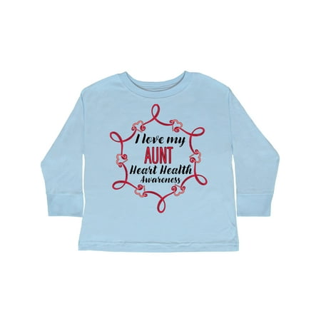 

Inktastic I Love My Aunt Heart Health Awareness Gift Toddler Boy or Toddler Girl Long Sleeve T-Shirt