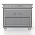thumbnail image 6 of FOA Plumley 5pc Silver Wood Bedroom Set - King+2 Nightstands+Dresser+Mirror, 6 of 19