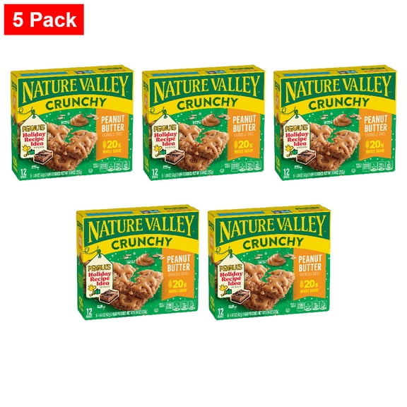 Nature Valley Sweet & Salty Nut Peanut Butter Crunchy Granola bars 6 ct / 1.49 oz - 5 Pack