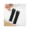 thumbnail image 6 of INSPIRE CHIC Women's Fishnet Glove Elastic Elbow Length Half Finger Mesh Gloves One Size Black, 6 of 7