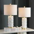 thumbnail image 2 of SAFAVIEH Nico 25 in. High Over layered Palm Leaf Table Lamp, White/Gold, 2 of 8