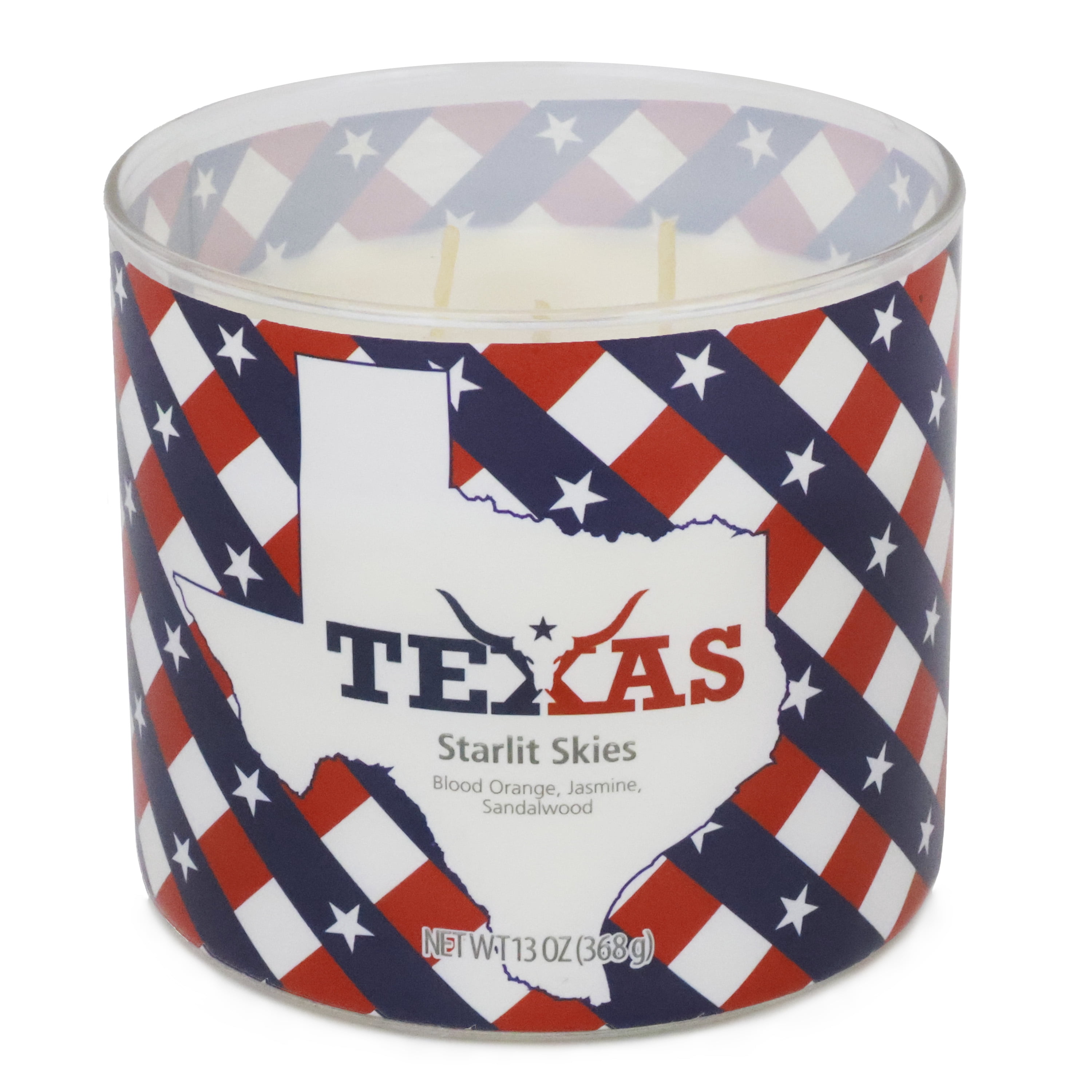Mainstays Texas Themed Starlit Skies 3-Wick Candle, 13-Ounce