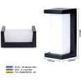 thumbnail image 3 of Aplique de pared para exteriores moderno, luminaria exterior con temperaturas de color, iluminación exterior de aluminio superbrillante, pantalla de acrílico transparente, iluminación de pared, 3 of 5