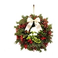 thumbnail image 2 of Qwtwty Artificial Christmas Wreath for Front Door, Farmhouse Christmas Door Wreath Decorations for Home Porch Wall Window Holiday Decor, 2 of 9