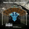 thumbnail image 2 of Quictent Heavy Duty 10x16 FT Vertical Roof Metal Carport, Pre-Drilled All Weather Storage Car Shelter for Tractor, Vehicles & Farm Equipment, 2 of 9