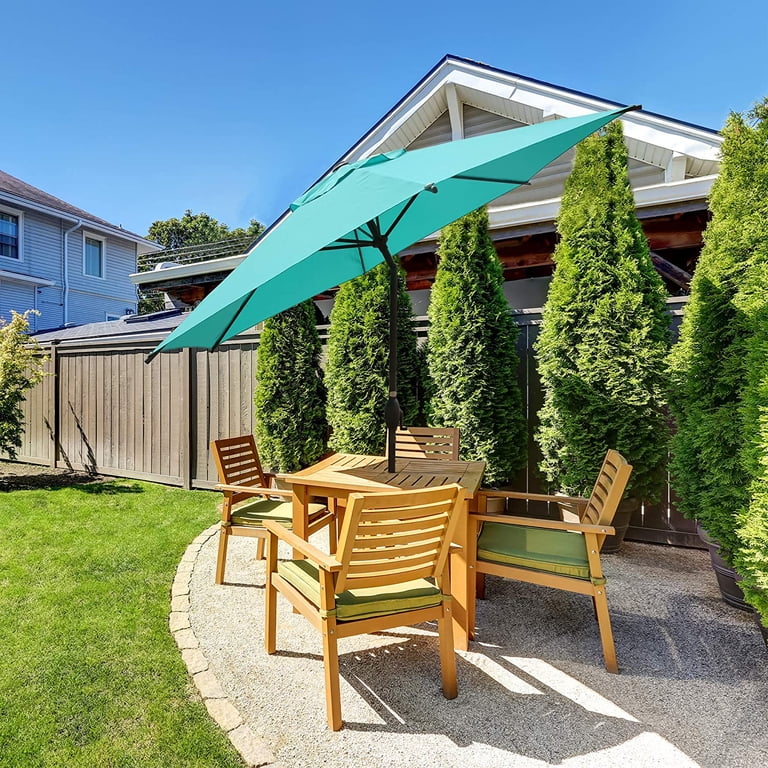 abba patio umbrella sku ap9386ctr Abba Patio, 9ft Outdoor Patio Umbrella, 8 Ribs, Turquoise