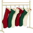 thumbnail image 3 of Best Choice Products 3ft Christmas Stocking Stand, Hanging Holiday Decor Display w/ Name Tags, Chalk Marker - Gold, 3 of 9