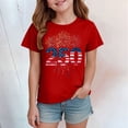 thumbnail image 4 of CAICJ98 250 Years America Anniversary 250th Independence Day Freedom Boys Girls Shirt (Red,11-12 Years), 4 of 5