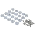 thumbnail image 1 of veasfak 20PCS Home Furniture Feet Slider Pads Screw Type Easily Install Round with Shim, 1 of 9