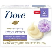 Dove Purely Pampering Sweet Cream and Peony Beauty Bar, 4 Oz, 2 Ct (Pack of 6)