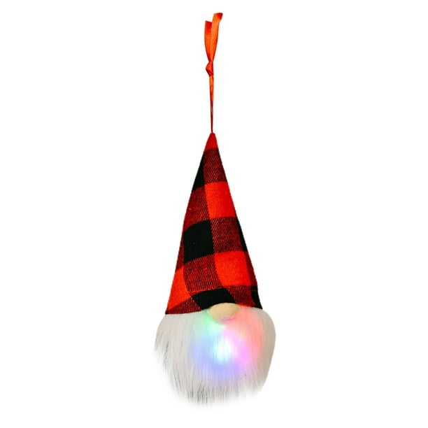 De Gnomos Con Luz Led Navidad Santa Elf Adornos De Mesa De Felpa Colgantes Colgantes Decoración Nórdica De Navidad Methold HA040839-04