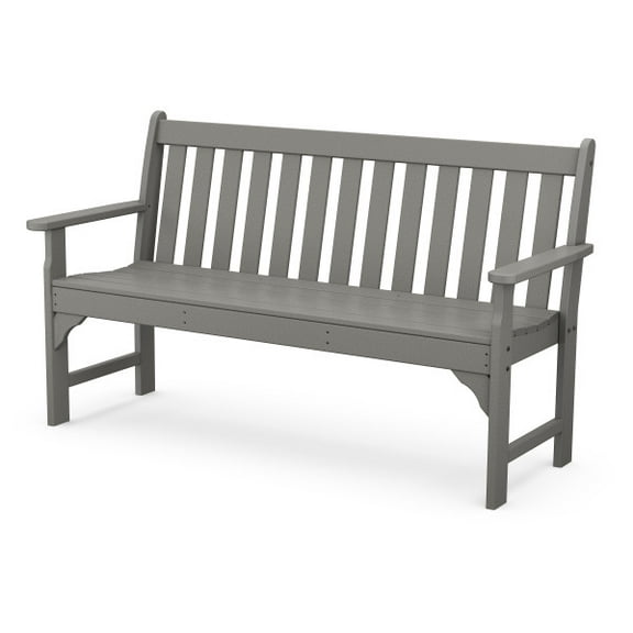 POLYWOOD Vineyard 60" Bench in Slate Grey