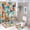 style-942, variant on 4 Piece Shower Curtain Sets Bathroom Shower Curtain Set with Rugs Colorful Circles in A Grid Waterproof Shower Curtain Watercolor Polka Dot Circles Rainbow Colorful for Bathroom Decor Set