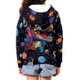 thumbnail image 6 of chaqlin Dinosaur Hoodies for Girls Boys Size 8-10 Long Sleeve Sweatshirts Jacket Galaxy Full-Zip Hooded Coat Casual Outerwear with Pockets Fall Winter Clothes, 6 of 7