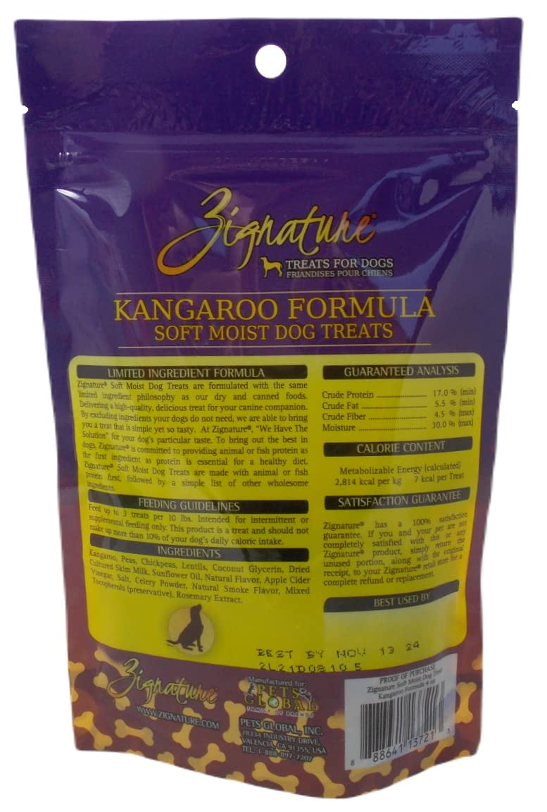 Zignature Soft & Moist Limited Ingredient Dog Treats Variety 3-Pack | Pork, Kangaroo & Turkey | 4 oz - MerlinsMart Zine & Rope Toy