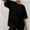 Black, variant on Womens Oversized T Shirts Summer Half Sleeve Crew Neck Tunic Tops
