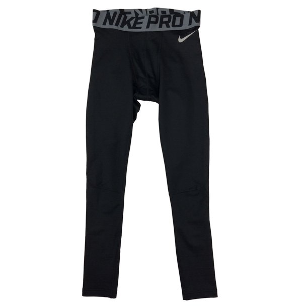 Nike - Nike Mens Pro Gamme Hyperwarm Compression Tight Pants Black/White New (Black,XL