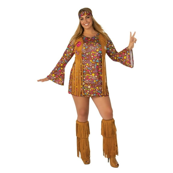 Curvy Womens Hippie Costume