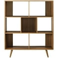 thumbnail image 3 of Modway Transmit Modern Particleboard Wood Bookcase in Walnut, 3 of 3