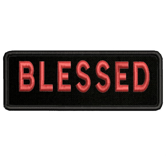 Applique Inspirational Blessed Theme Hook Backing Decorative Patch Funny Saying Biker Emblem