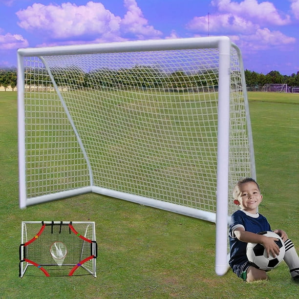 8' X 6' Soccer Goal, Soccer Goal Target Nets, Kids Backyard Practice Shooting Accuracy, and