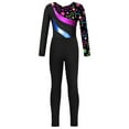 thumbnail image 3 of iixpin Kids Girls Ballet Dance Biketard Long Sleeve Gymnastic Leotard Skating Jumpsuit Bodysuit with Leggings Set Stars 14, 3 of 6