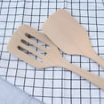 thumbnail image 4 of Juego de utensilios de cocina antiadherentes de madera Qnmwood - 2 espátulas de bambú para hornear y cocinar, 4 of 6