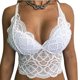 thumbnail image 1 of Mujeres de la moda de encaje floral bralette blusas cuello en v tanque tops crop top correa de espagueti señoras camisola más el tamaño S-3XLpangjing, 1 of 4