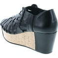 thumbnail image 3 of Pierre Dumas Women's Natural-1 Vegan Leather Criss Cross Strappy Wedge Platform Sandals, 3 of 7