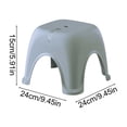 thumbnail image 3 of ZZkhGO Low Stepping Stool, Nonslip Base Enhanced Stability Plastic Stool, Multipurpose Bathroom Step Stool for Adults Living Room Shower, Gray, 3 of 6