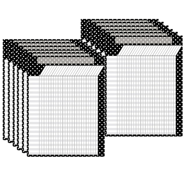TEACHER CREATED RESOURCES (6 EA) BLACK POLKA DOTS INCENTIVE