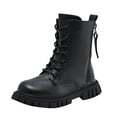 thumbnail image 2 of Girls' Black Princess Style Boots Children's Casual British Style Short Boots Medium And Large Children's Fashionable Boots zapatos de vestir para niños, 2 of 8