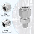 thumbnail image 3 of Uxcell 1/8G x 10mm Stainless Steel Compression Tube Fitting with Double Ferrules, 3 of 7