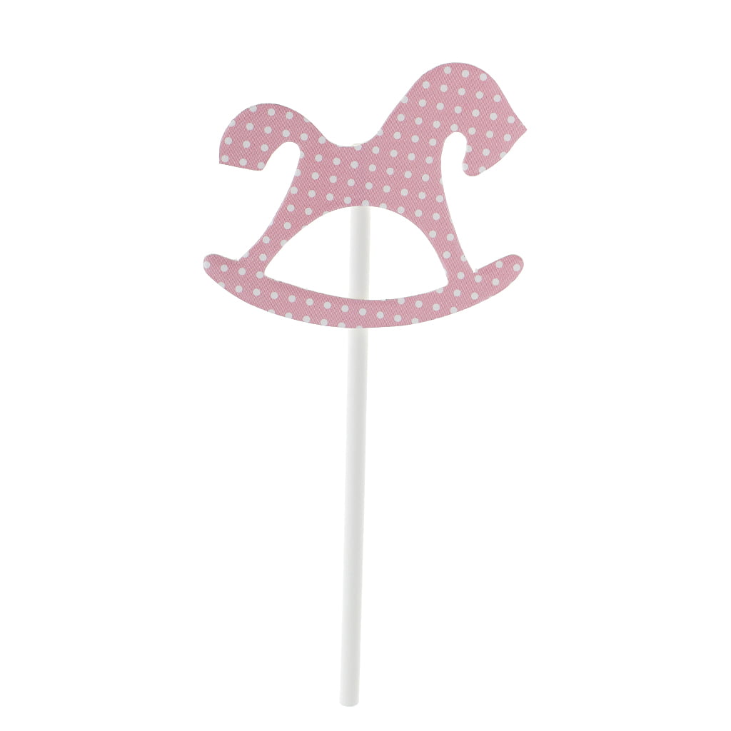 Lot of 30pcs Paper Horse Cupcake Picks Cake Toppers Party Baby Shower 